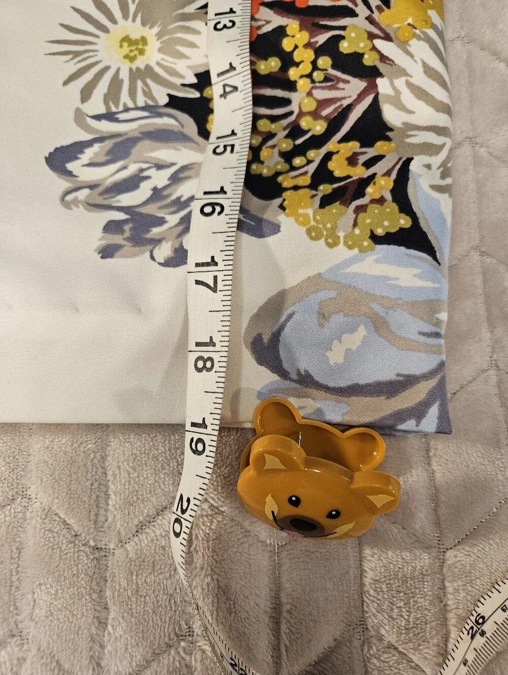 H&M Cream Floral Mini Skirt with Yellow, Blue and Orange Details
